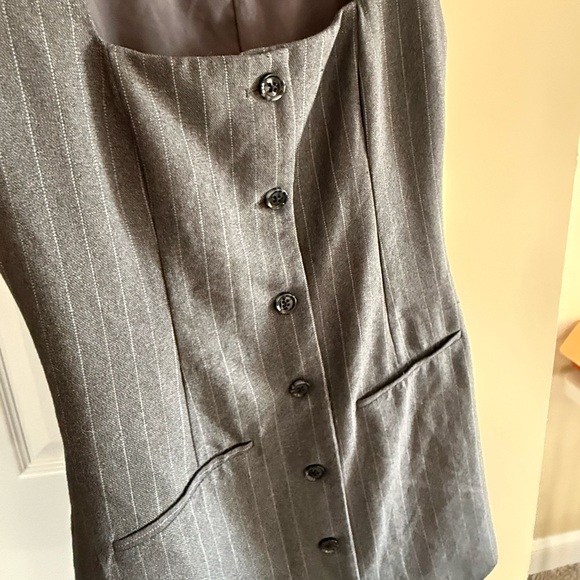 Abercrombie & Fitch Gray Pinstripe Mini Dress - Picture 3 of 3